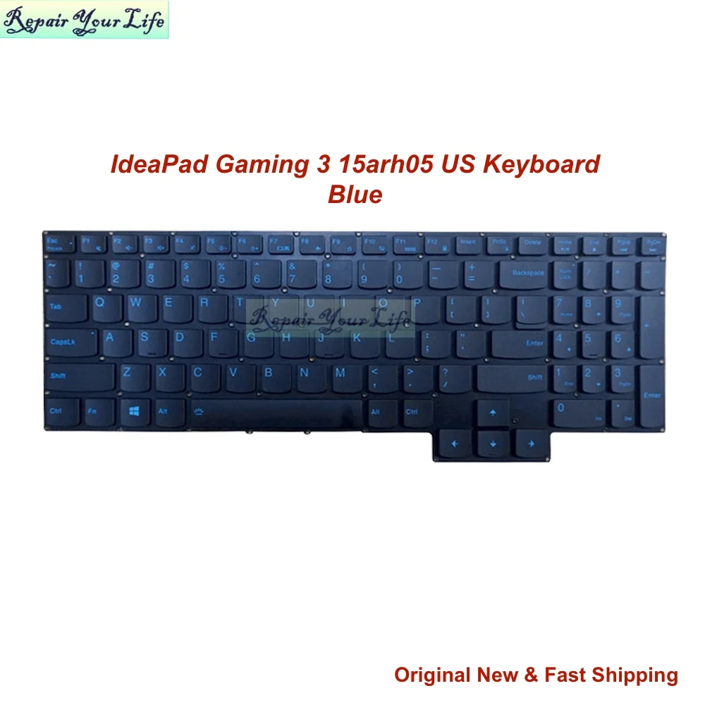 Us Ru English Russian Backlit Keyboard Laptop Keyboards For Lenovo Ideapad Gaming 81y4 3-15arh05 5cb0y99500 New - Replacement Keyboards