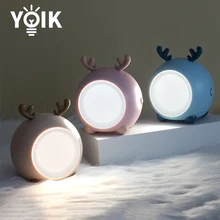 Led toque dos desenhos animados luz da noite stepless escurecimento cabeceira decoração do quarto bonito das crianças mesa de luz para casa lâmpada noite