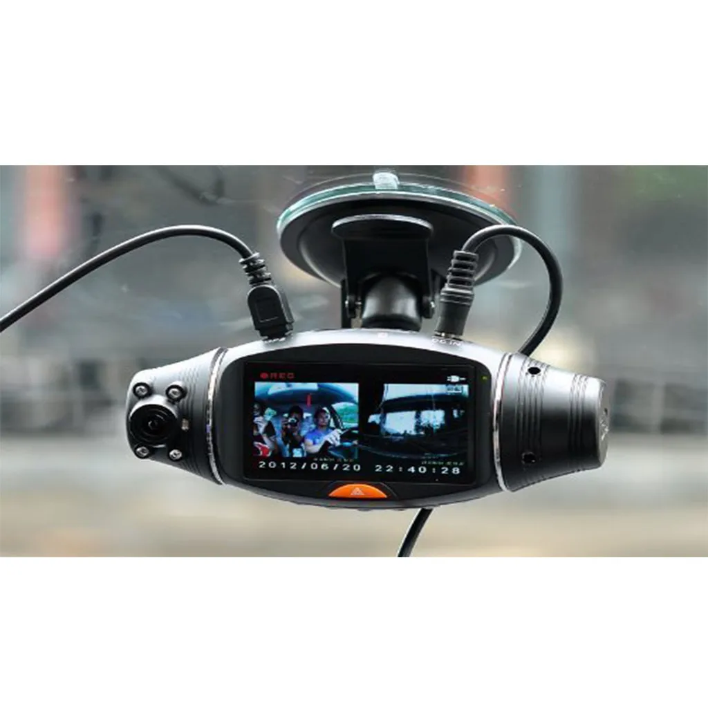 Стиль 2,7 дюймовый ЖК-экран 170 градусов с двумя объективами HD 1080P камера автомобиль DVR видеорегистратор регистратор g-сенсор# N