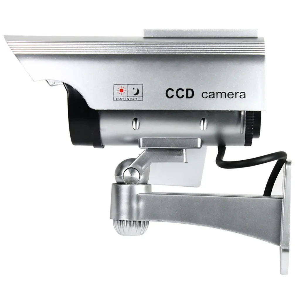 Солнечная мощность Светодиодный CCTV камера поддельные камеры безопасности Открытый манекен наблюдения