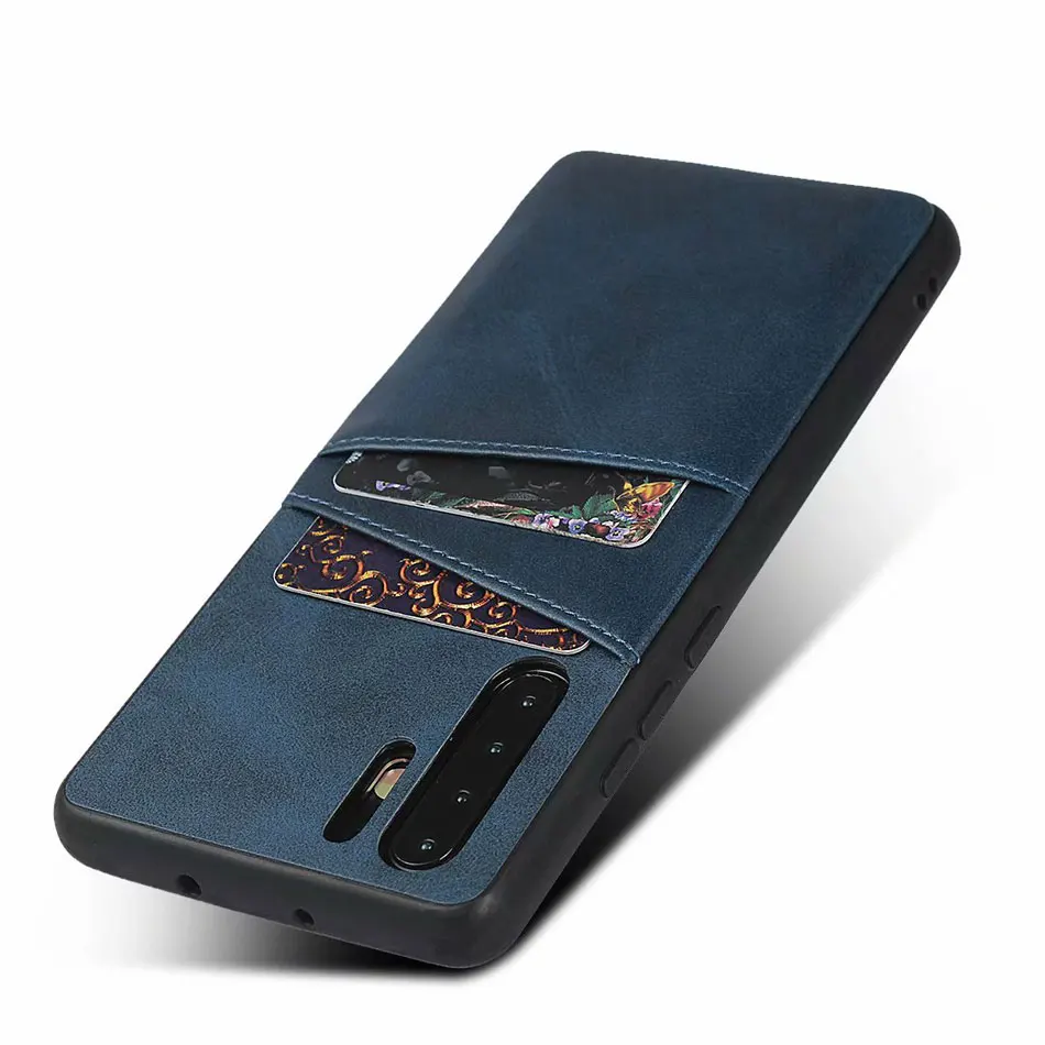 Тонкий чехол из искусственной кожи для huawei P30 Pro, роскошная задняя крышка, держатель для карт, кошелек для мобильного телефона, чехол для huawei P30+ 2 слота для карт