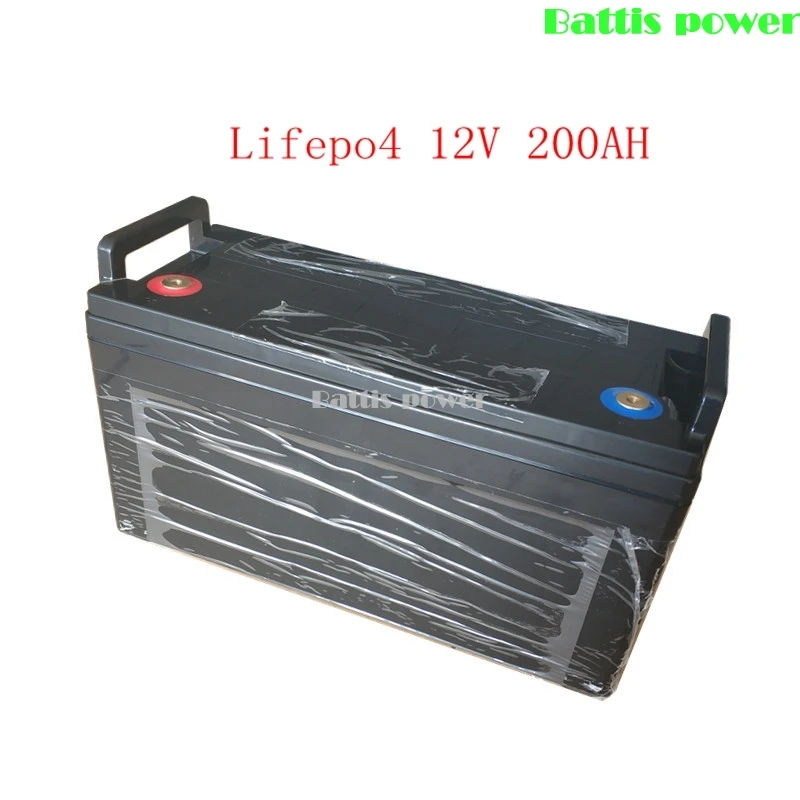Водонепроницаемый Lifepo4 12V 200AH литиевый аккумулятор BMS 12,8 V для инвертора солнечной энергии campe погрузчик Лодка лампа RV+ 10A зарядное устройство
