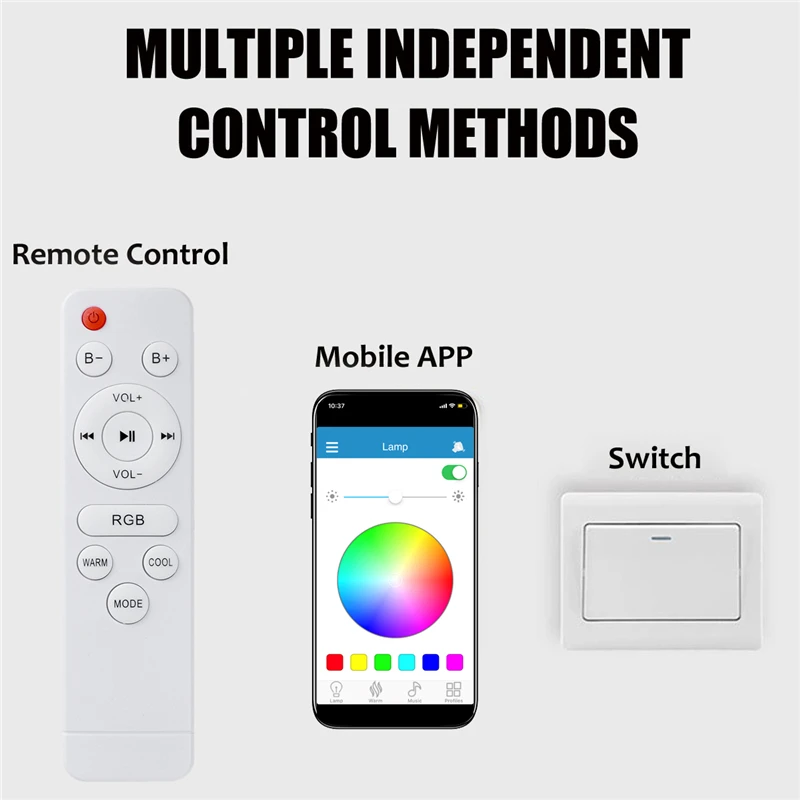 300W Modern LED Ceiling Lights RGB Home lighting APP bluetooth Music Light Bedroom Lamps Smart Ceiling Lamp+Remote Control