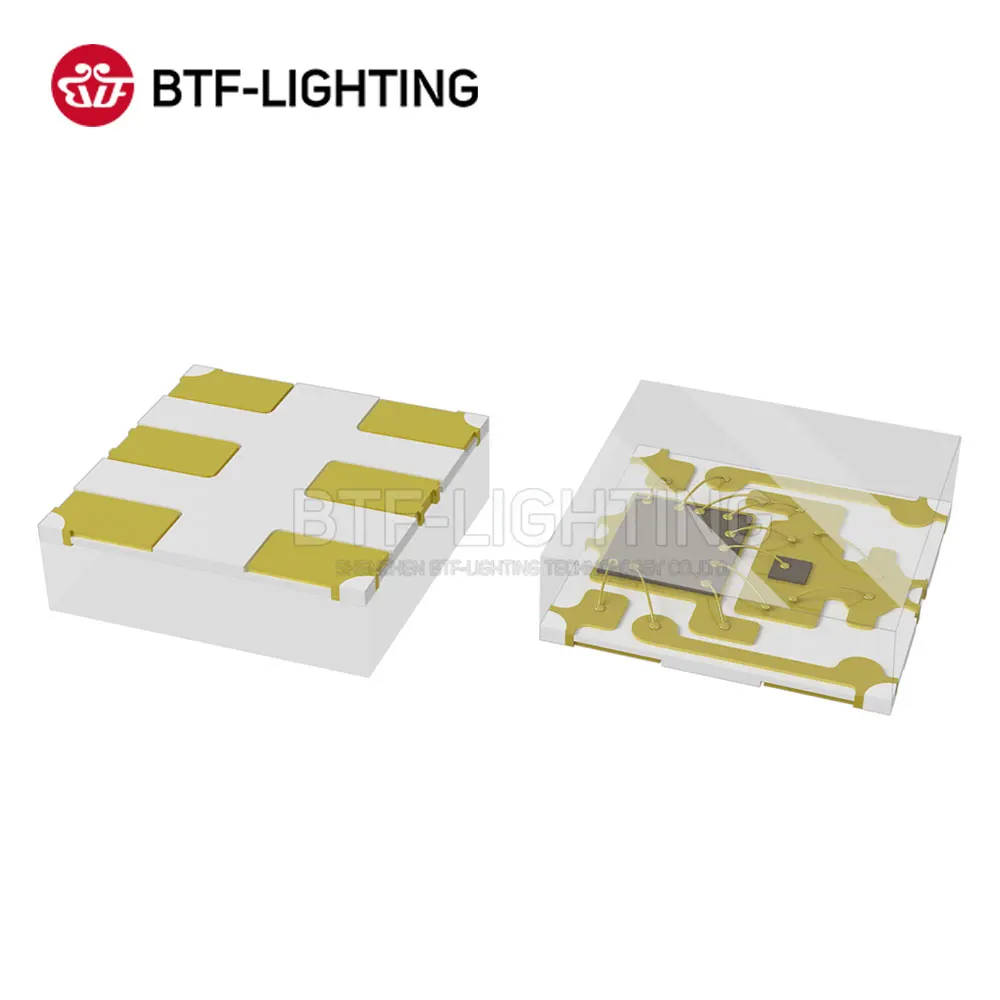 BTF9822RGB-(аналог APA102) 1000pcs SMD Пиксели светодиодный чип 0,2 Вт/шт. индивидуально адресуемых полный Цвет DC 5V