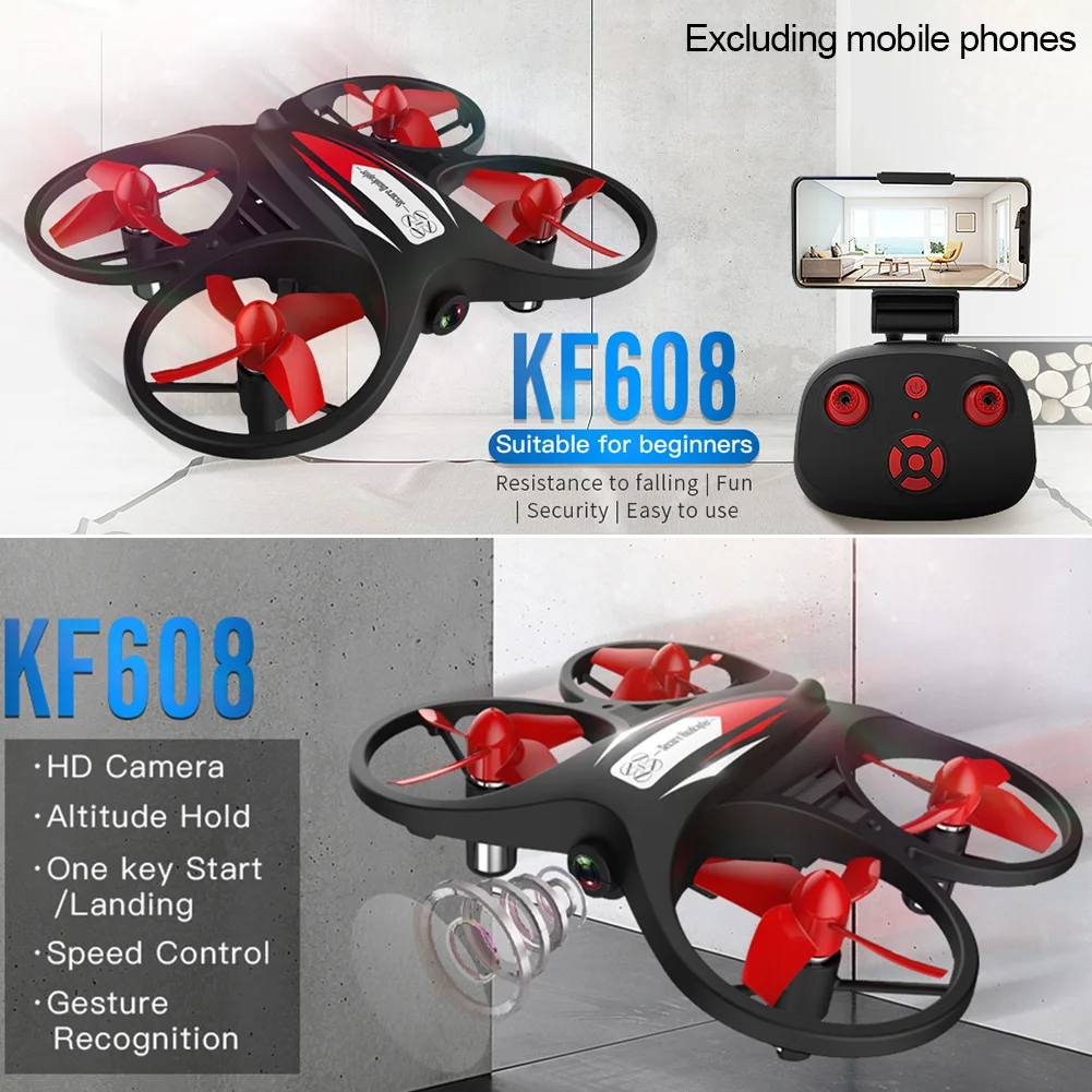 KF608 2,4G 720P камера Радиоуправляемый Дрон детский подарок Безголовый режим дистанционное управление Квадрокоптер супер стабилизированная высота удержания мини HD wifi