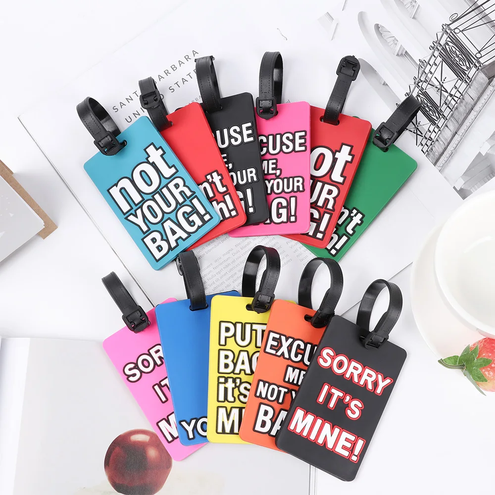 

1Pcs Personality PU Leather Luggage Tag Label Handbag Pendant Baggage Claim Suitcase Accessories ID Address Tags Travel Supplies