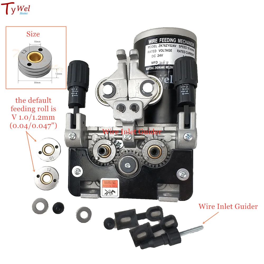 MIG Wire Feeder ZK76ZY-02AV DC 24V Welding Wire Feeding Assembly 80W 2-18m/min For Arc MAG Welding Machine
