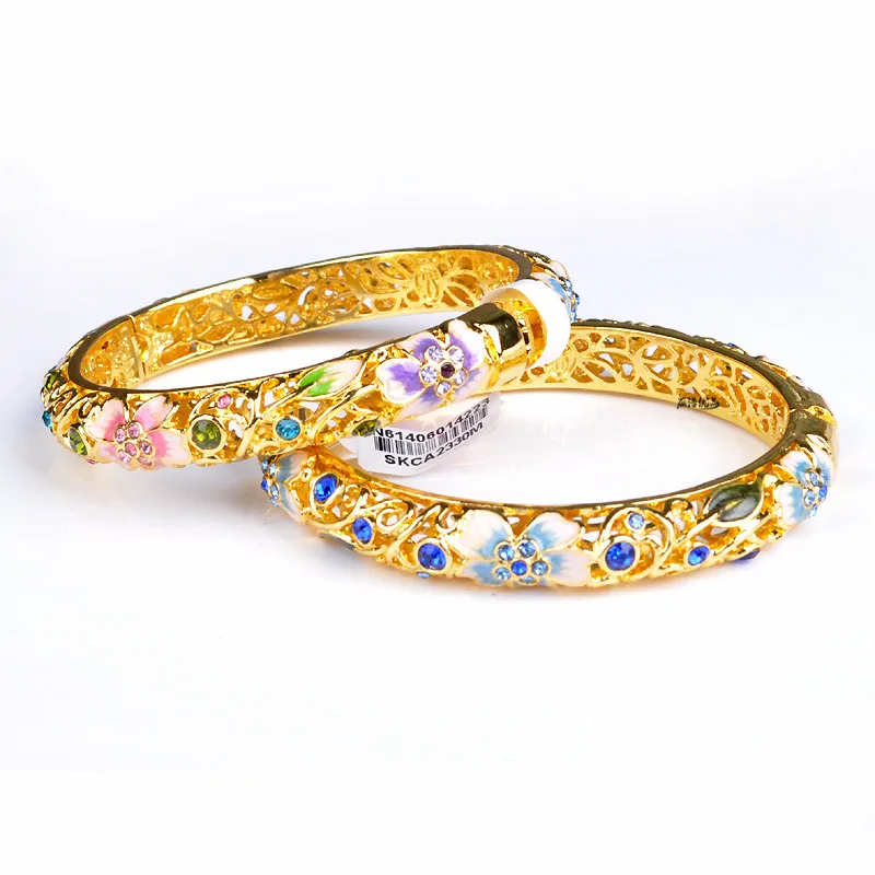Красивый Пекин cloisonne браслет новые полые кристаллы