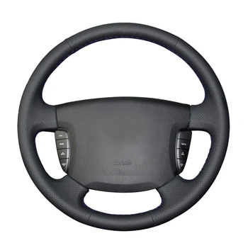 

Hand-stitched Black Artificial Leather Car Steering Wheel Cover for Ssangyong Actyon Kyron