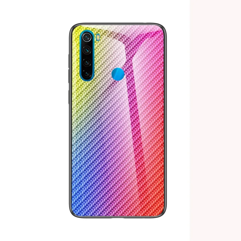 Чехол для Redmi Note 8 T, Стильный чехол из закаленного стекла для телефона Etui, Xiaomi Redmi Note 8 Pro, Твердый Чехол - Цвет: C