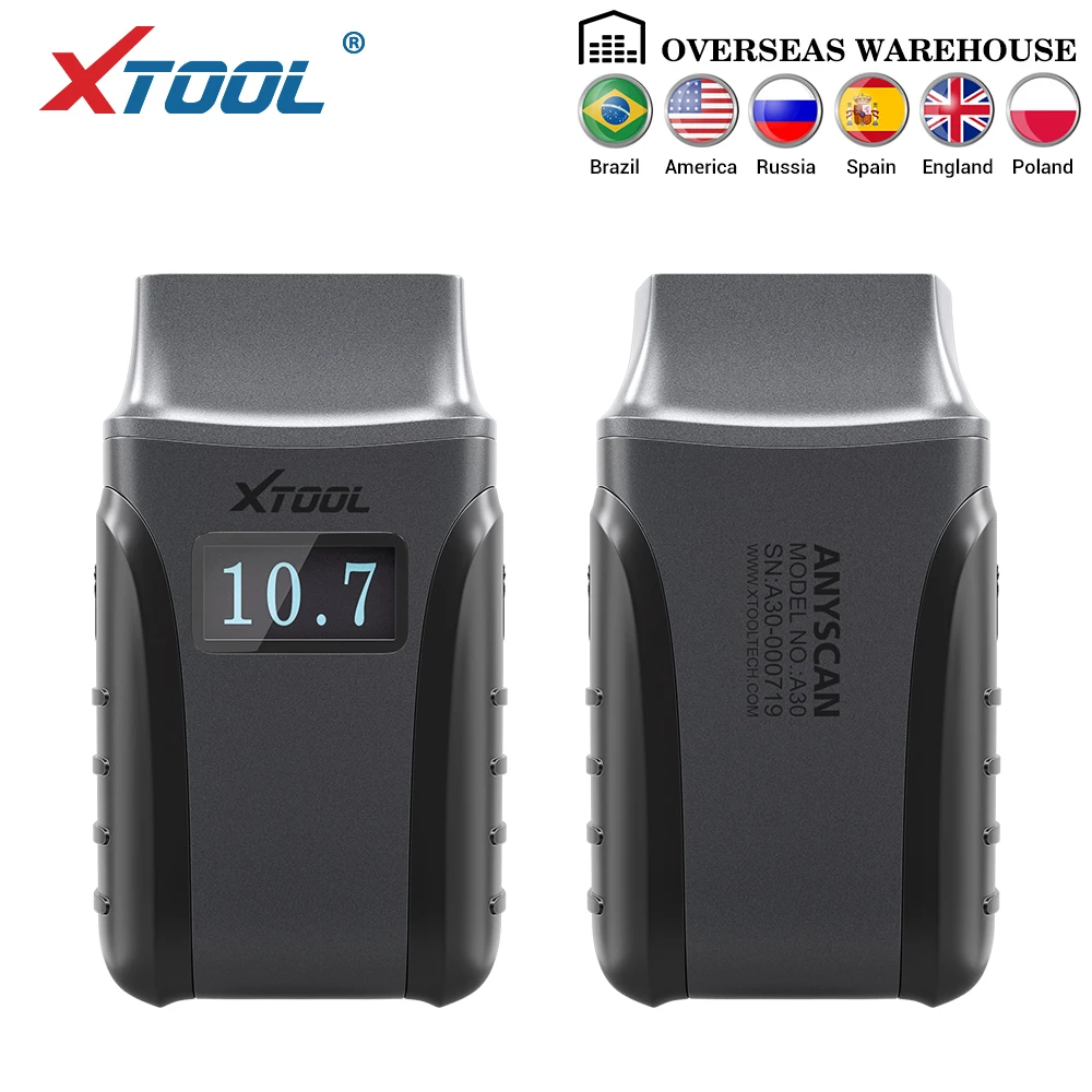 XTOOL Anyscan A30 полная система автомобиля диагностические инструменты OBD2 считыватель