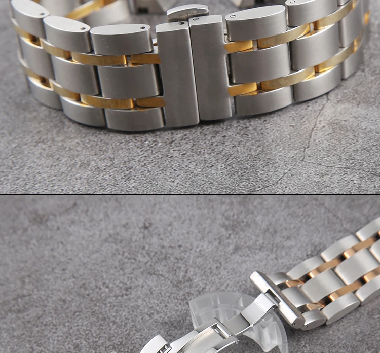 18 22 23 24 мм ремешок для часов из нержавеющей стали для Tissot T035 для мужчин и женщин браслет на запястье из серебристого золота и металла для мужчин с Т-образной застежкой