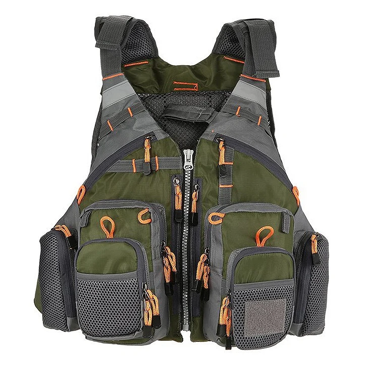 

Fly Fishing Vest Breathable Padded Superior 209Lb Bearing Life Safety Jacket Fishing Vest for Swimming Sailing Boating Kayak Flo