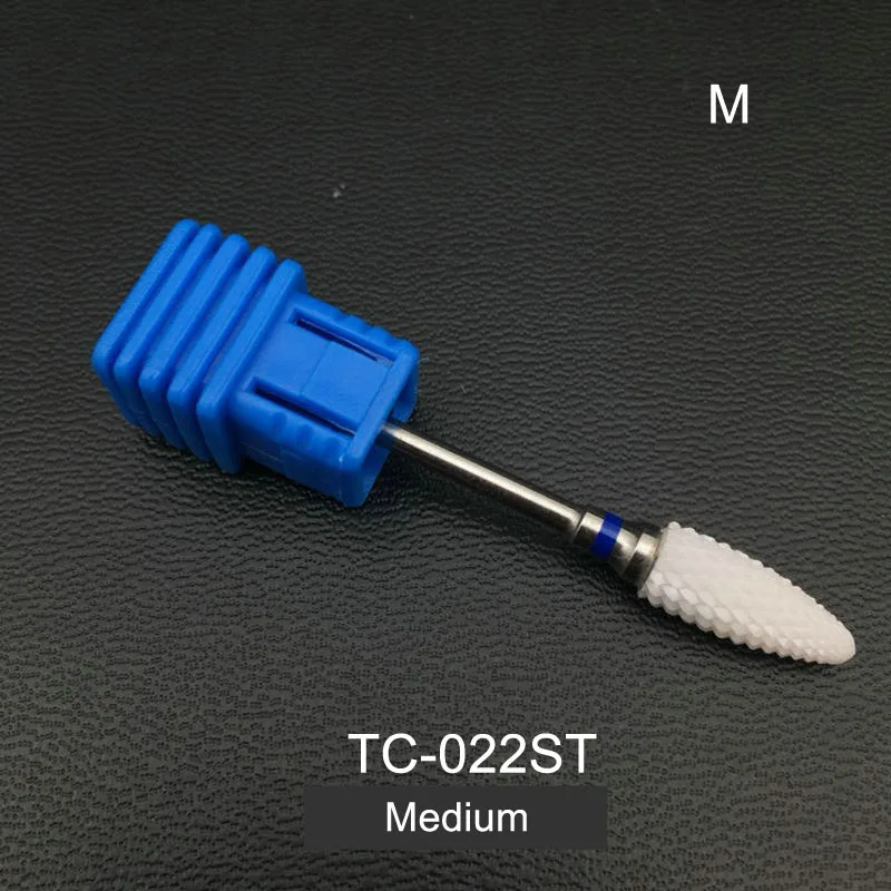 TC-022ST Керамические фрезы для маникюра электрические сверла для ногтей фрезы для педикюра электрические пилки для ногтей сверло для ногтей - Цвет: TC-022ST