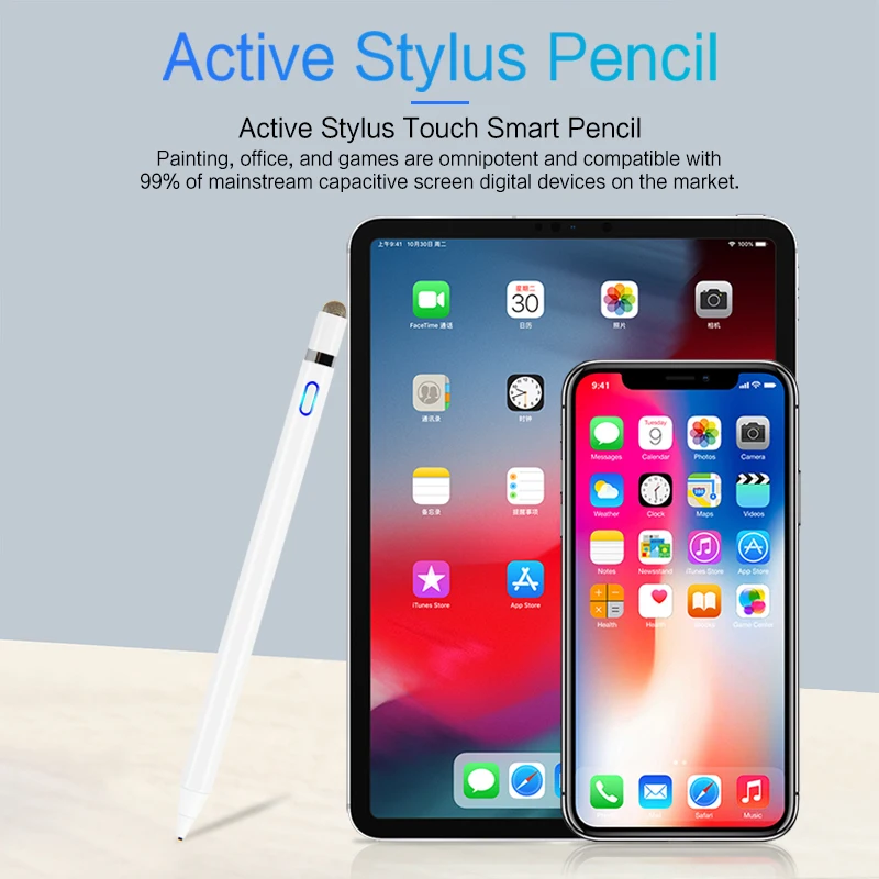 Tablet Active Stylus Capacitive Double Touch Pen For Lenovo Tab M10 plus 2 3 4 8 10 Plus Pro M8 M7 P10 P8 E7 E8 E10 Yoga Book | Компьютеры