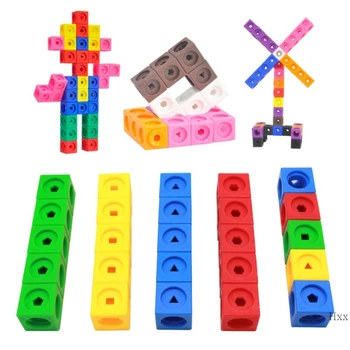 

New 100 Pcs Building Blocks Graphic Connection Block Creative Intelligence Children Kids Educational Toys Boys Girls Gifts
