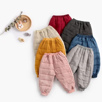 

girls boys baby Solid Color Toddler Girl Leggings Elastic pp pants Cotton Warm Casual Trousers Harem Trouser