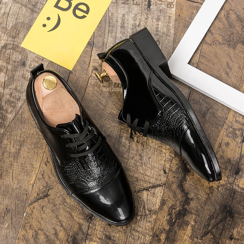 Chaussure homme/мужские кроссовки; кожаные модельные туфли; Уличная обувь с острым носком; деловые мужские оксфорды на шнуровке; Zapatos Iv