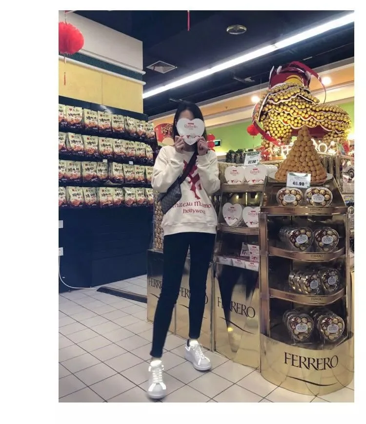 HKXN/Новая женская обувь на толстой подошве для студентов; сезон весна-осень Повседневная дышащая обувь белого цвета женская обувь; Y04