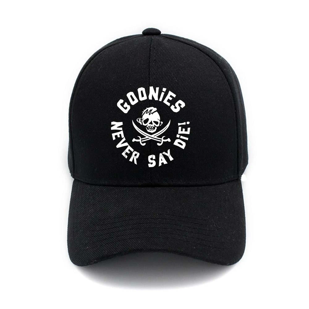 Goonies Never Say Die Летние повседневные однотонные мужские и женские регулируемые бейсболки винтажные бейсболки
