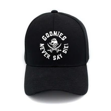 Goonies Never Say Die Летние повседневные однотонные мужские и женские регулируемые бейсболки винтажные бейсболки