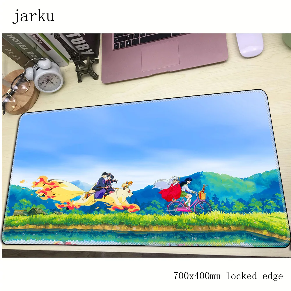 Inuyasha коврик для мыши геймер 700x400X3 мм игровой коврик для мыши большой лучший ноутбук ПК Аксессуары для ноутбука эргономичный коврик для мыши