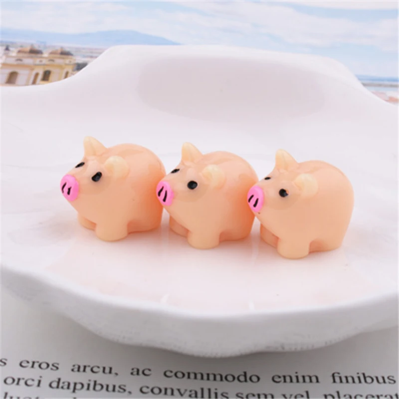 2PCS 2 шт слизи шармы мультфильм Животные СВИНЬЯ клейкие аксессуары бусины делая поставки с шнурком мешок для поделок скрапбуки - Цвет: 2PCS