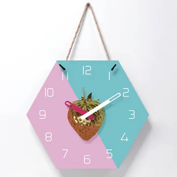 

Modern Minimalist Art Wall Clock Creative Clock Acrylic Lanyard Wall Clock Bedroom Mute Clock