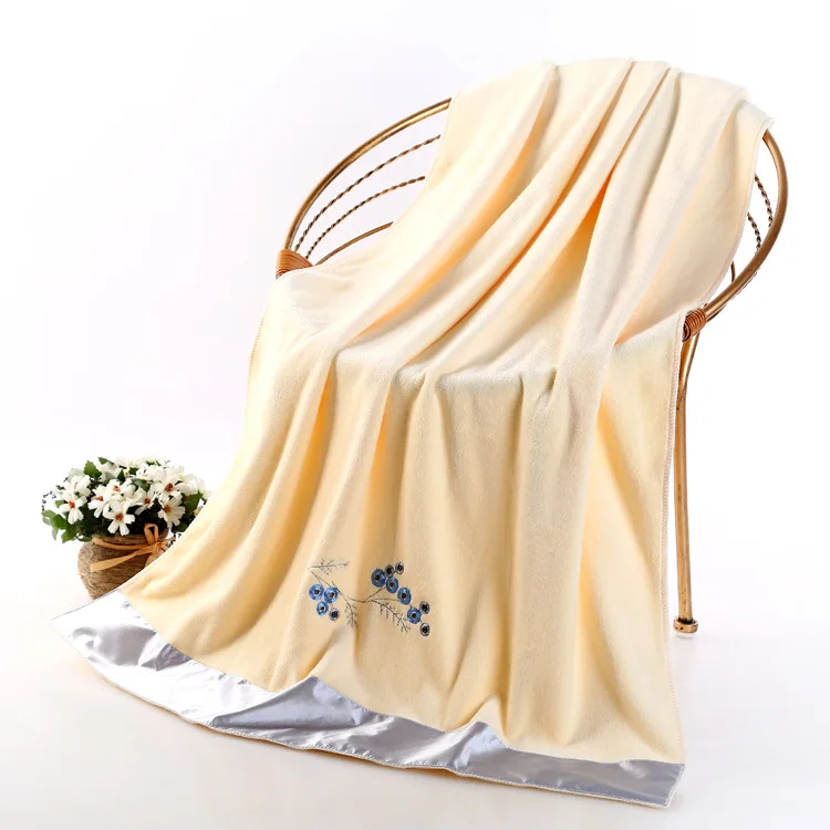 Light yellow - plum 140*70 см полотенце из микрофибры для взрослых, Детские Банные и пляжные полотенца, банное полотенце для душа, банный халат, кружевные полотенца для путешествий - Цвет: Light yellow - plum