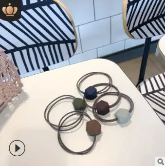 Mix Colore 120 шт/Партия DIY простой многополимерный скраб восьмиугольная резинка для волос стереоскопический Резиновый Ремешок Инструменты для укладки волос аксессуары HA1322 - Цвет: Mix Colore