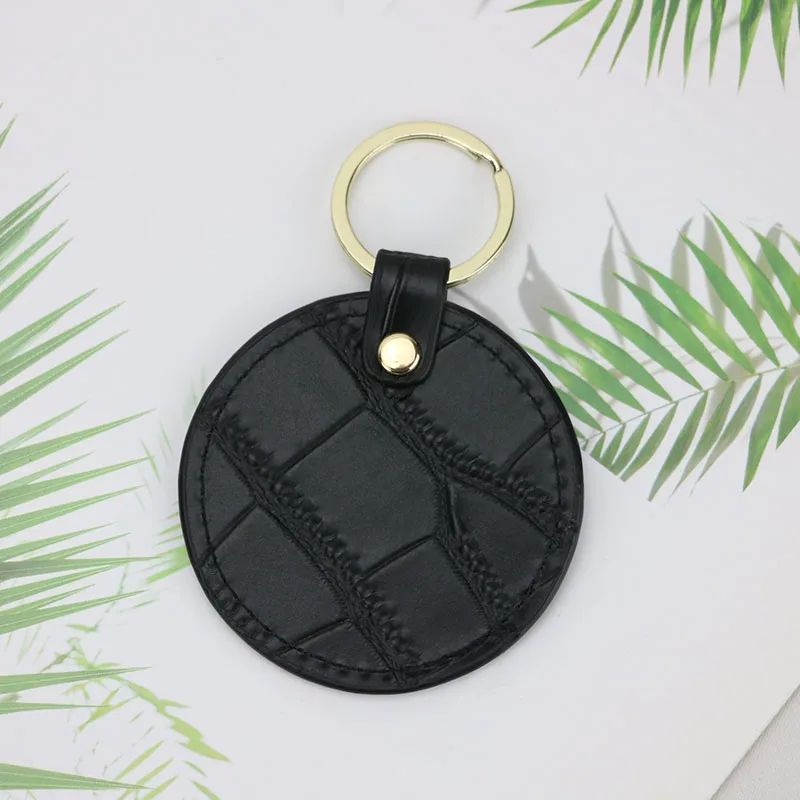 Индивидуальный Именной держатель для карт кошелек стиль брелок тисненая крокодиловая кожа подарочный набор для SAMSUNG IPHONE 11,11 PRO MAX чехол - Цвет: Black Keychain