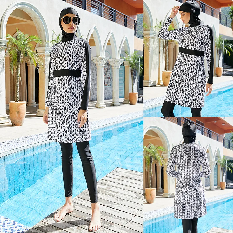 Закрытый Исламский купальник Burkini Мусульманский для женщин быстрая доставка |