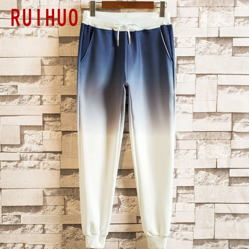 RUIHUO, клетчатые брюки, мужские брюки для бега, мужские брюки, уличная одежда, спортивные штаны, шаровары, мужские брюки, XXXL, хип-хоп,, осень, Новинка