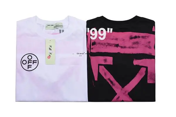 Европейская американская 19SS Off-White OW граффити стрелы пара влюбленных моделей Повседневная модная хлопковая Футболка с круглым вырезом и коротким рукавом