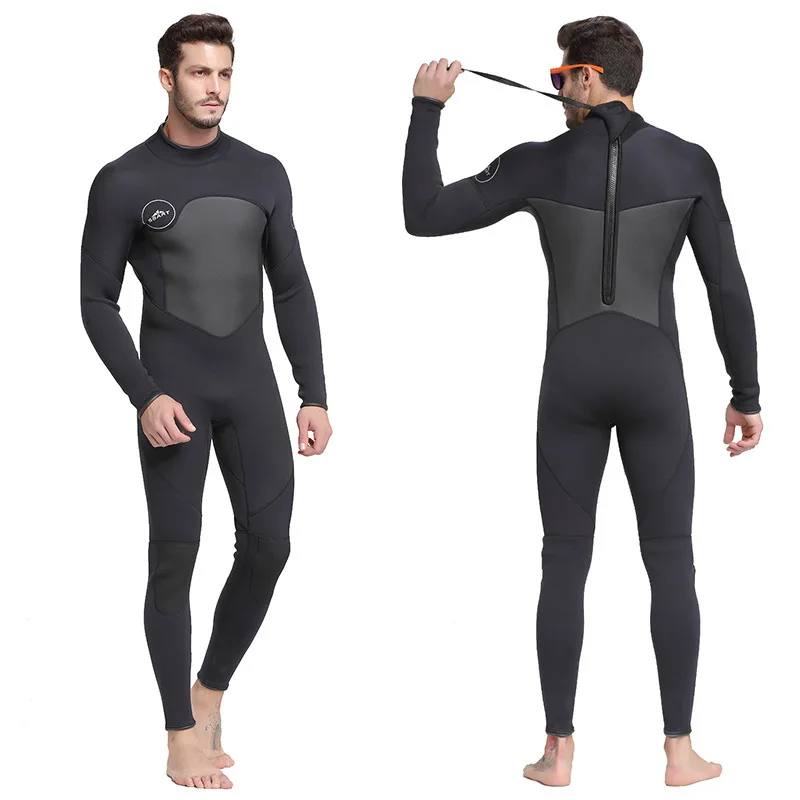 1.5mm One-Piece Long Sleeve Surf Diving Jellyfish Suit Wetsuit Swimsuit For Men 