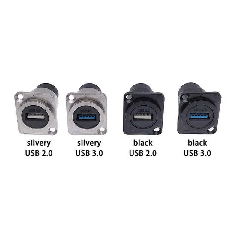 Металлический гнездовой разъем USB 2 0 3 монтажная панель черная розетка|female usb