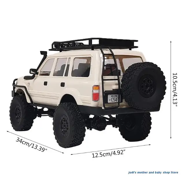 Children Full Scale Four-wheel Drive Classic Land Cruiser RC Crawler Car Model Toy DIY Assembly Parts 4WD Remote Control Truck 6