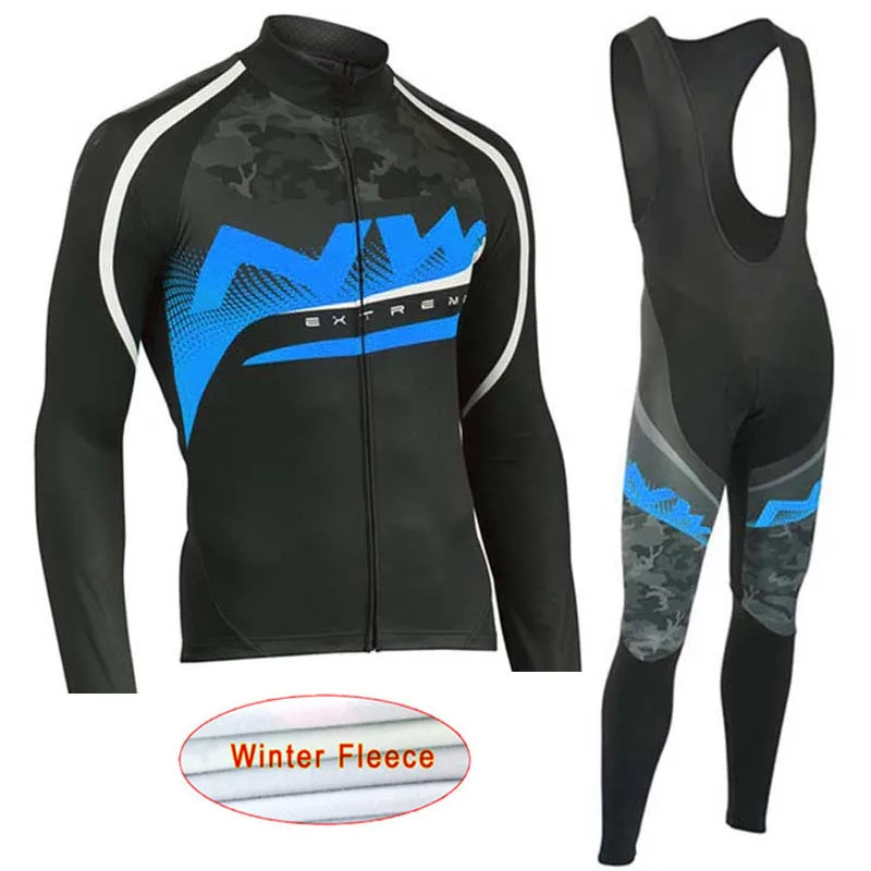 NW Winter Thermal Fleece Long Sleeve Cycling Jersey Pro Team Outdoor Racing Triathlon cycling clothing Ropa Ciclismo Hombre C28
