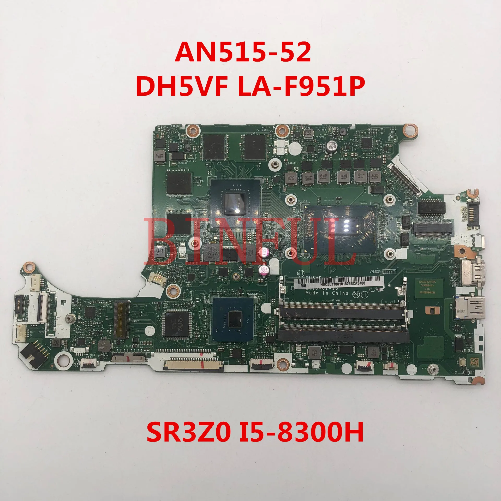 Высокое качество для Nitro AN515-52 материнская плата для ноутбука DH5VF LA-F951P с SR3Z0 I5-8300H процессор GTX1050Ti 4 ГБ Полная проверка