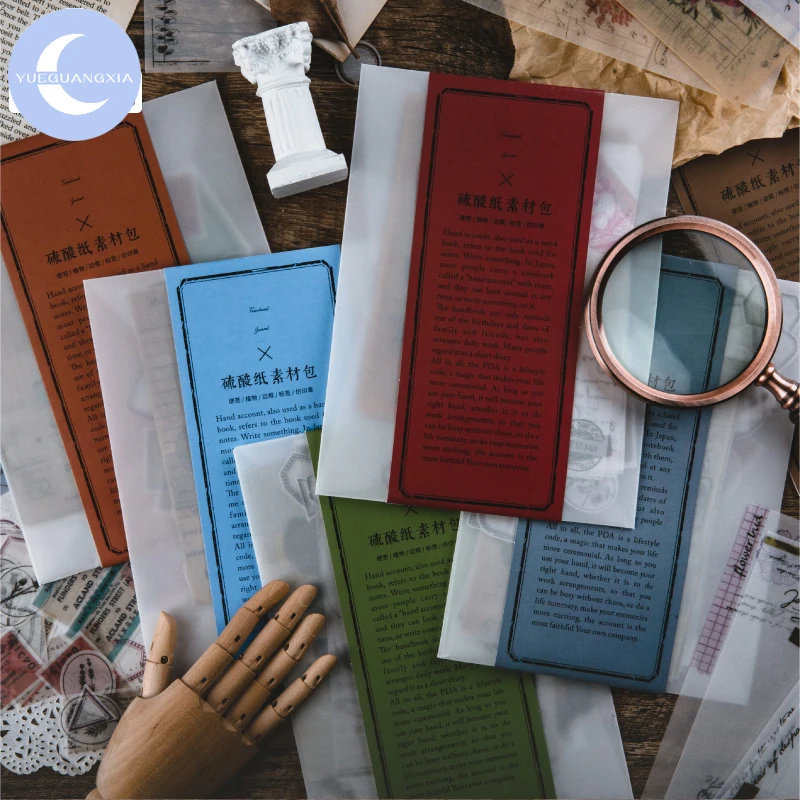 

YueGuangXia Reactionist Material Scrapbooking/Card Making/Journaling Project Junk Kraft Retro Writing Paper Cards 6Designs 87pcs