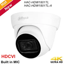 Dahua Lite Plus серия 4K HDCVI камера HAC-HDW1801TL HAC-HDW1801TL-A Встроенный микрофон Водонепроницаемая IP67 2,8 мм 3,6 мм Коаксиальная камера