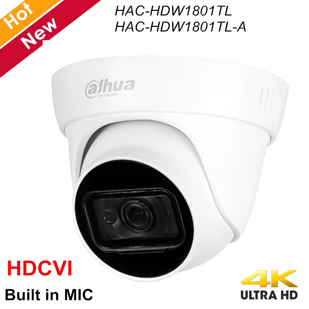 Dahua Lite Plus Series 4K камера HDCVI HAC-HDW1801TL HAC-HDW1801TL-A Встроенный микрофон водонепроницаемый IP67 2,8 мм 3,6 мм Коаксиальная камера