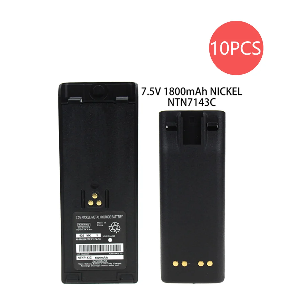 Black Для Motorola HT1000 запасная батарея 1800mAh Ni-MH(упаковка из 10 - Цвет: Black