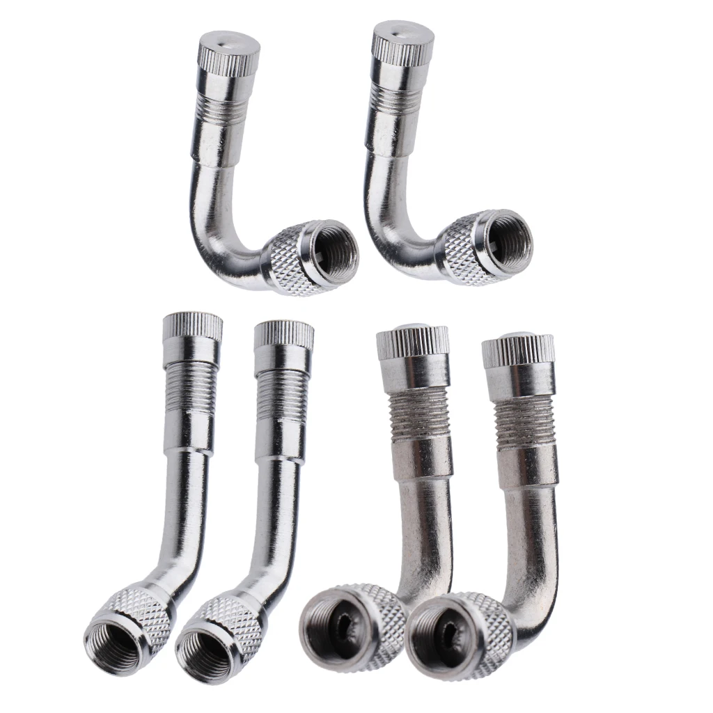 6xValve расширение шины стержень адаптер Core Кепки 45+ 90+ 135 ° автомобиля/велосипед/Грузовик латунь