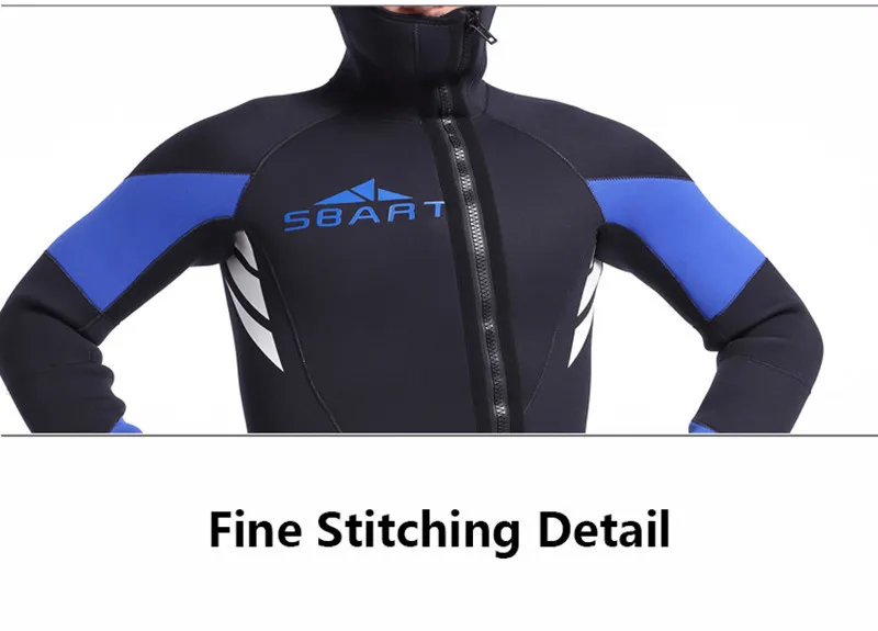 SBART 5MM Thickened Neoperne Wetsuit Long Sleeved Two Piece Thickened 5MM Neoperne Jellyfish Swimming Jellyfish Diving Wetsuit
