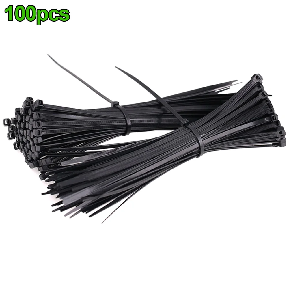 100 шт. ABS пластиковые кабельные стяжки застежка-молния провода обертывание ремень крепления и - Цвет: L Size