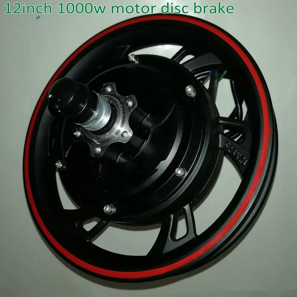 12 дюймов 36v48v60v72v800w1000w безредукторных мотор с Hallsensor диск/Барабанный тормоз