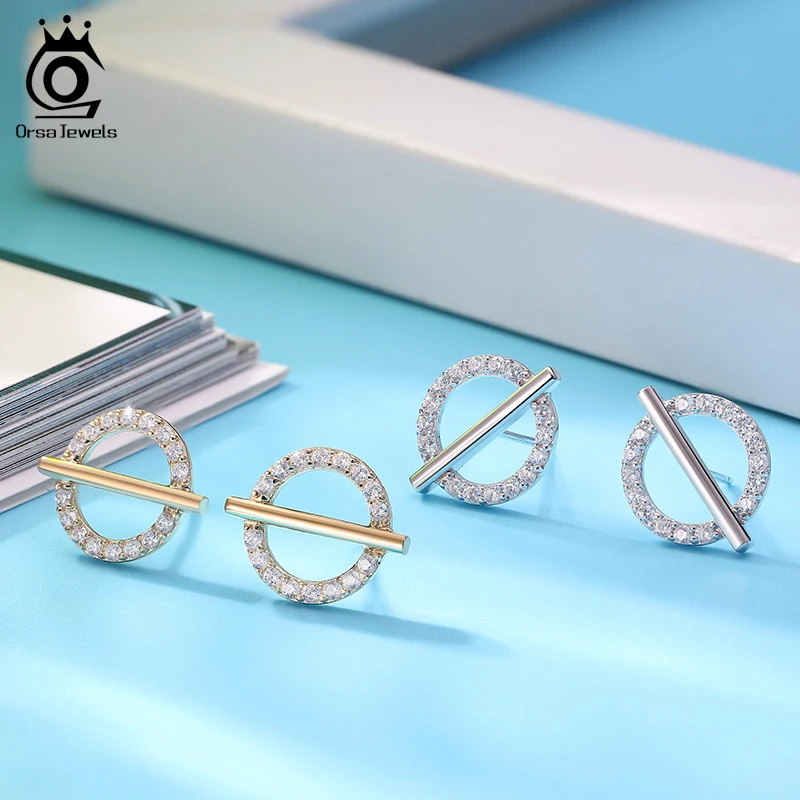 ORSA JEWELS Female 925 Sterling Silver Small Earrings Stud Gold Plated Silver Earrings Mini Ear Jewelry Little Girls Stud SE296 - Image 4