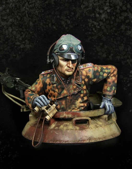 1/9 смоляная Модель Строительный комплект Бюст Танк Commander