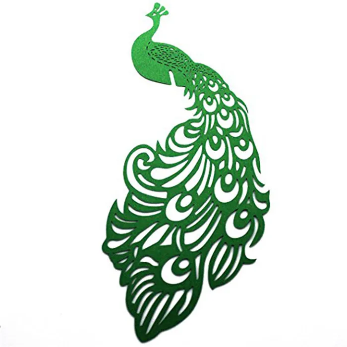 Green 50 шт. Павлин карточка с именем и местом лазерная резка бокал для вина эскорт чашки карты Baby Shower День рождения Свадебные украшения стола вечерние принадлежности - Цвет: Green